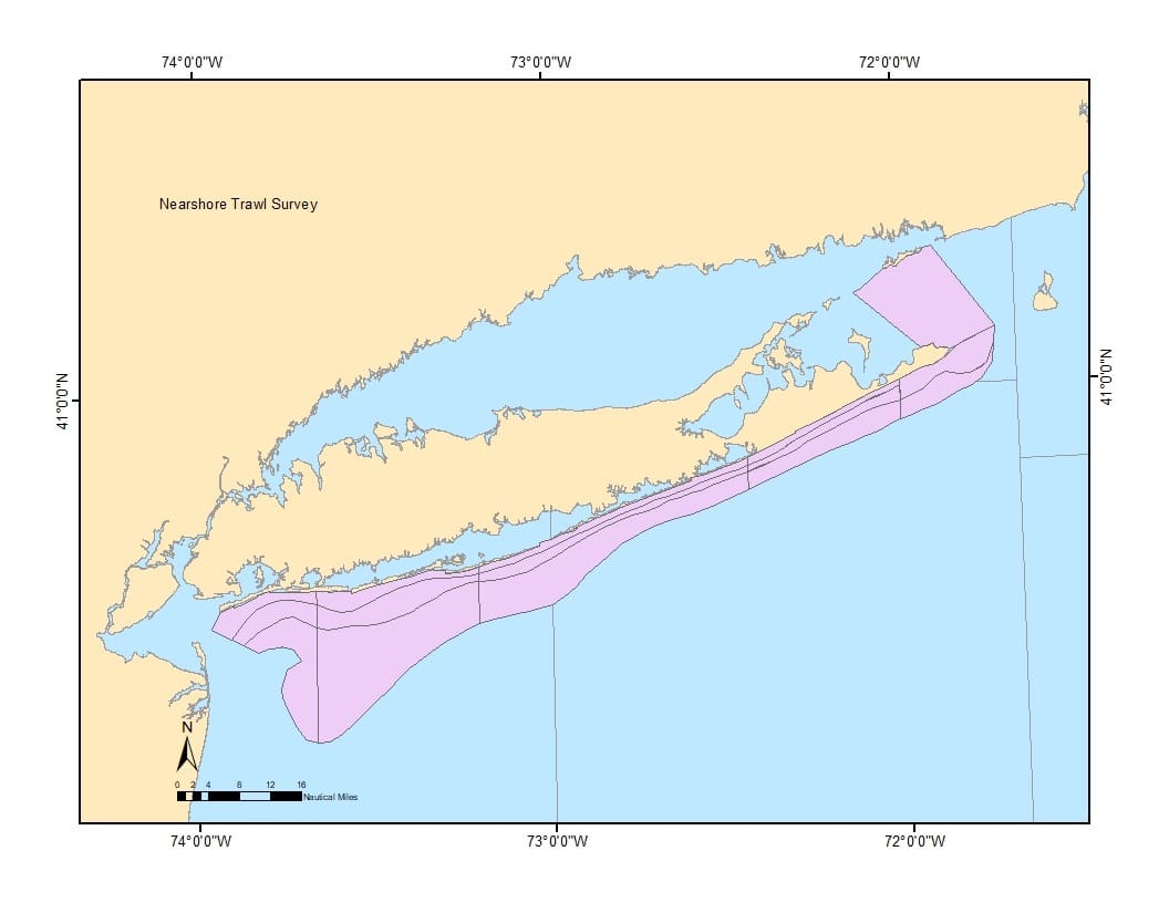 A map of the ocean and land area.